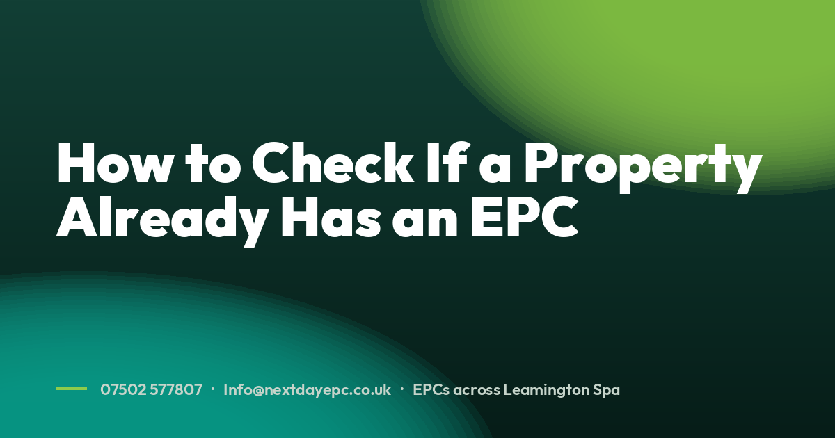 How to Check If a Property Already Has an EPC