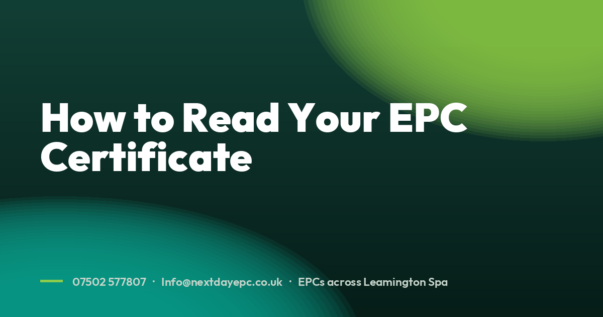 How to Read Your EPC Certificate