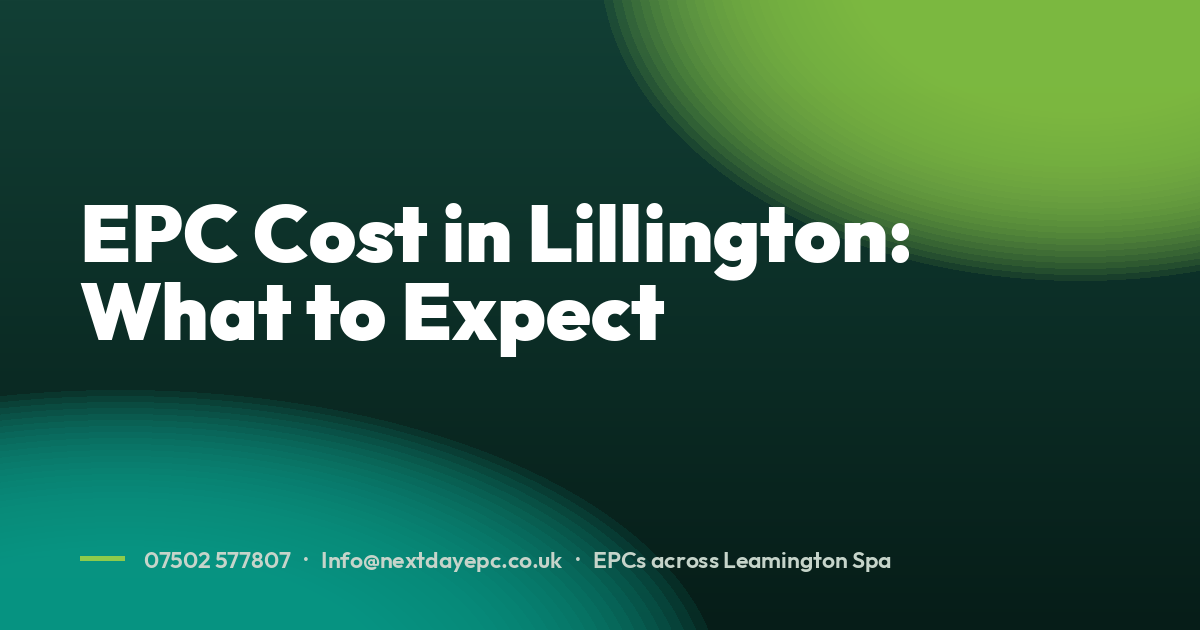 EPC Cost in Lillington: What to Expect