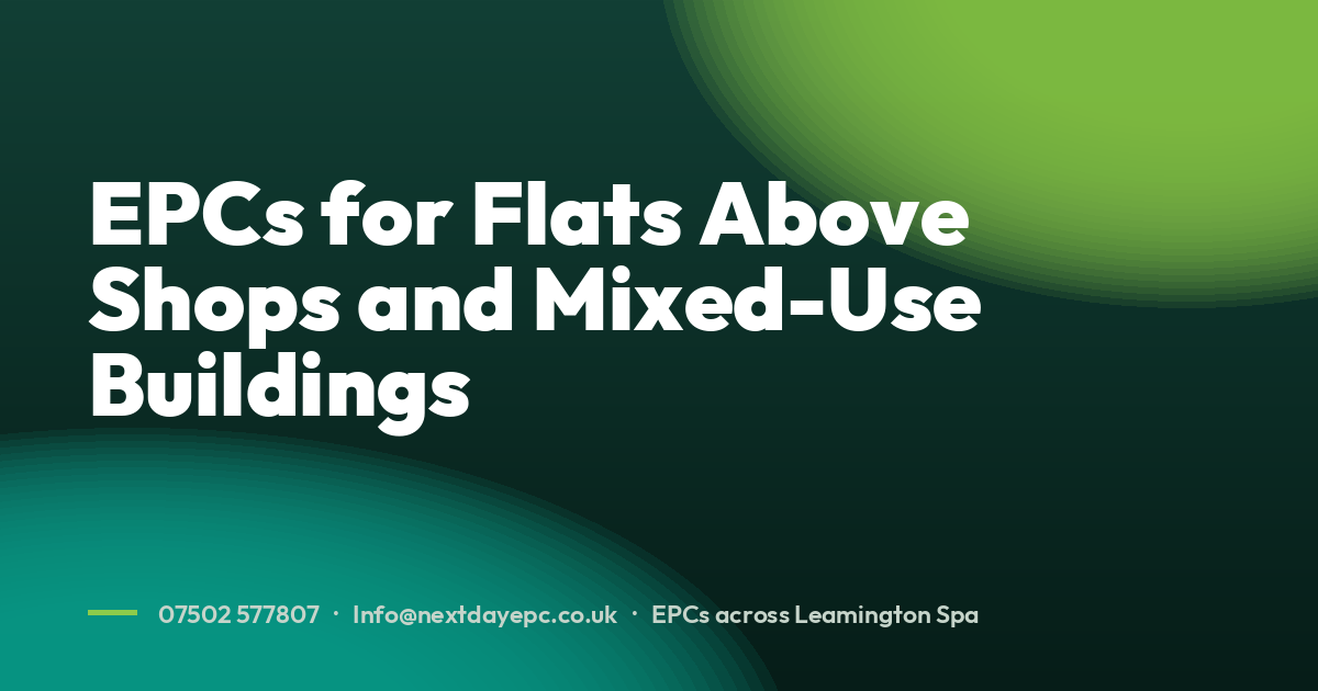 EPCs for Flats Above Shops and Mixed-Use Buildings