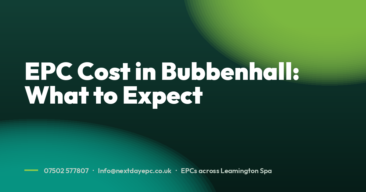 EPC Cost in Bubbenhall: What to Expect