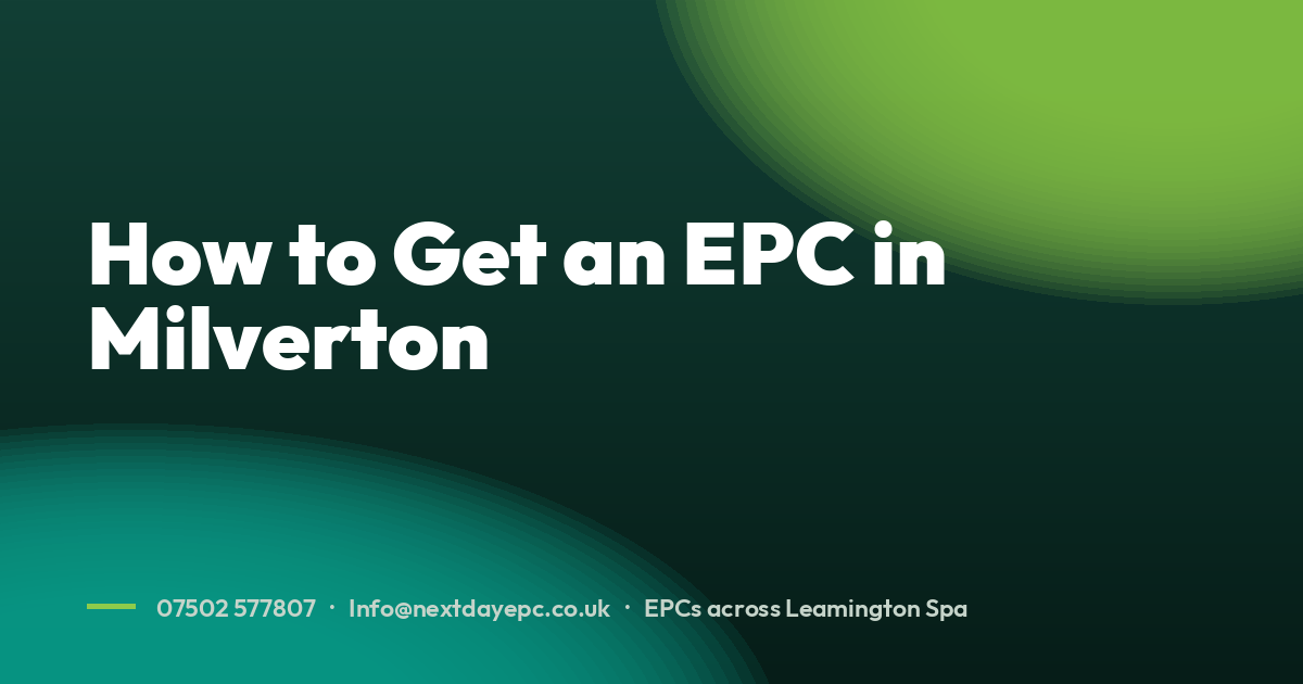 How to Get an EPC in Milverton